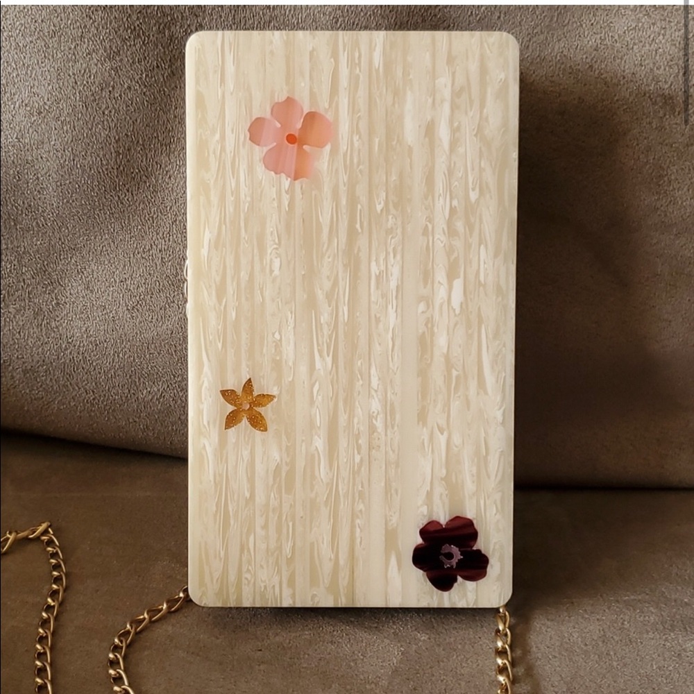 Edie Parker Hardshell phone pouch with flowers - Picture 2 of 5